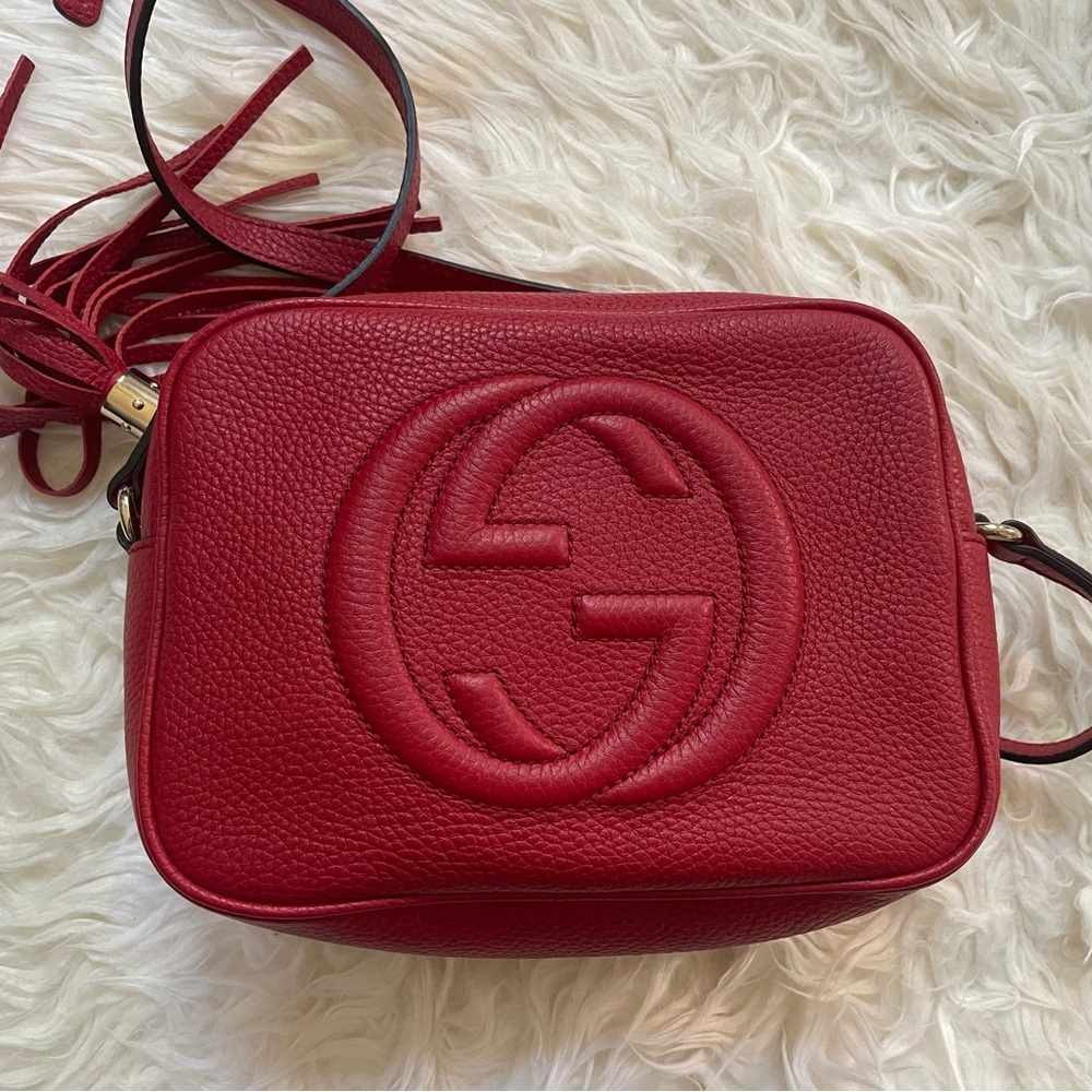 Authentic Gucci Soho Disco Leather Crossbody Bag